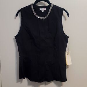 NWT Phillip Lim x Target Peplum Button Down Shirt with Crystals